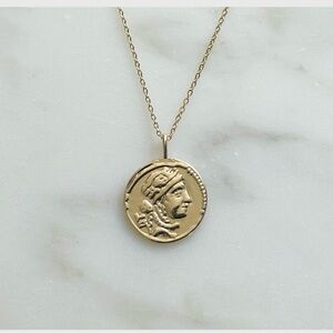Gold filled Aphrodite Coin Necklace Ceasar release